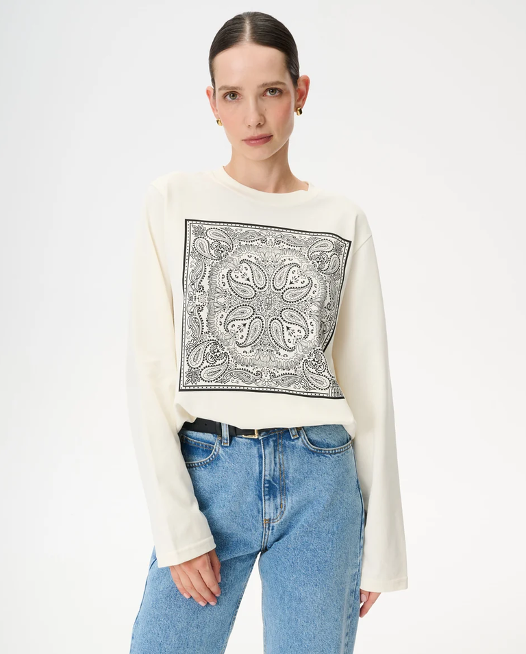 Longsleeve z nadrukiem bandany Nero