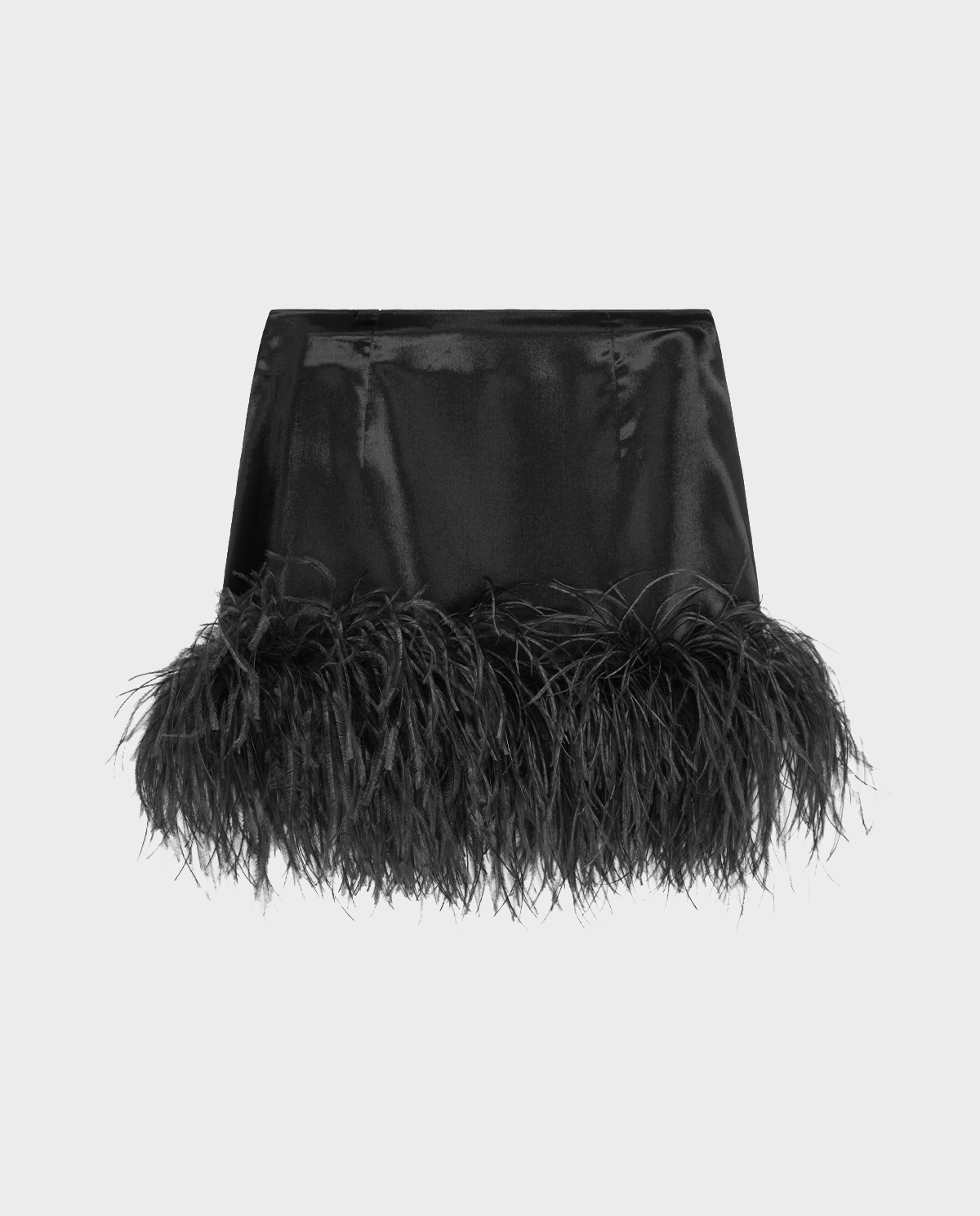 Czarna spódnica Giaci mini z piórami - Image #0