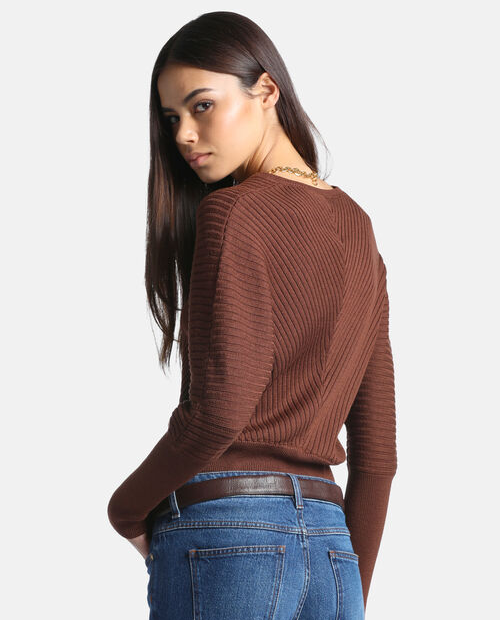 Brązowy sweter Moralita - Image #2