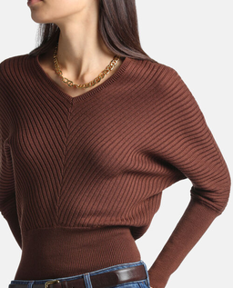 Brązowy sweter Moralita - Image #4