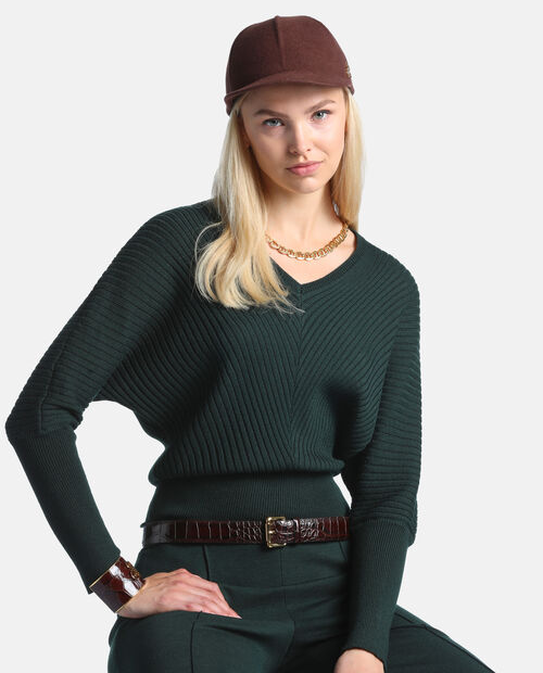 Ciemnozielony sweter Moralita - Image #3