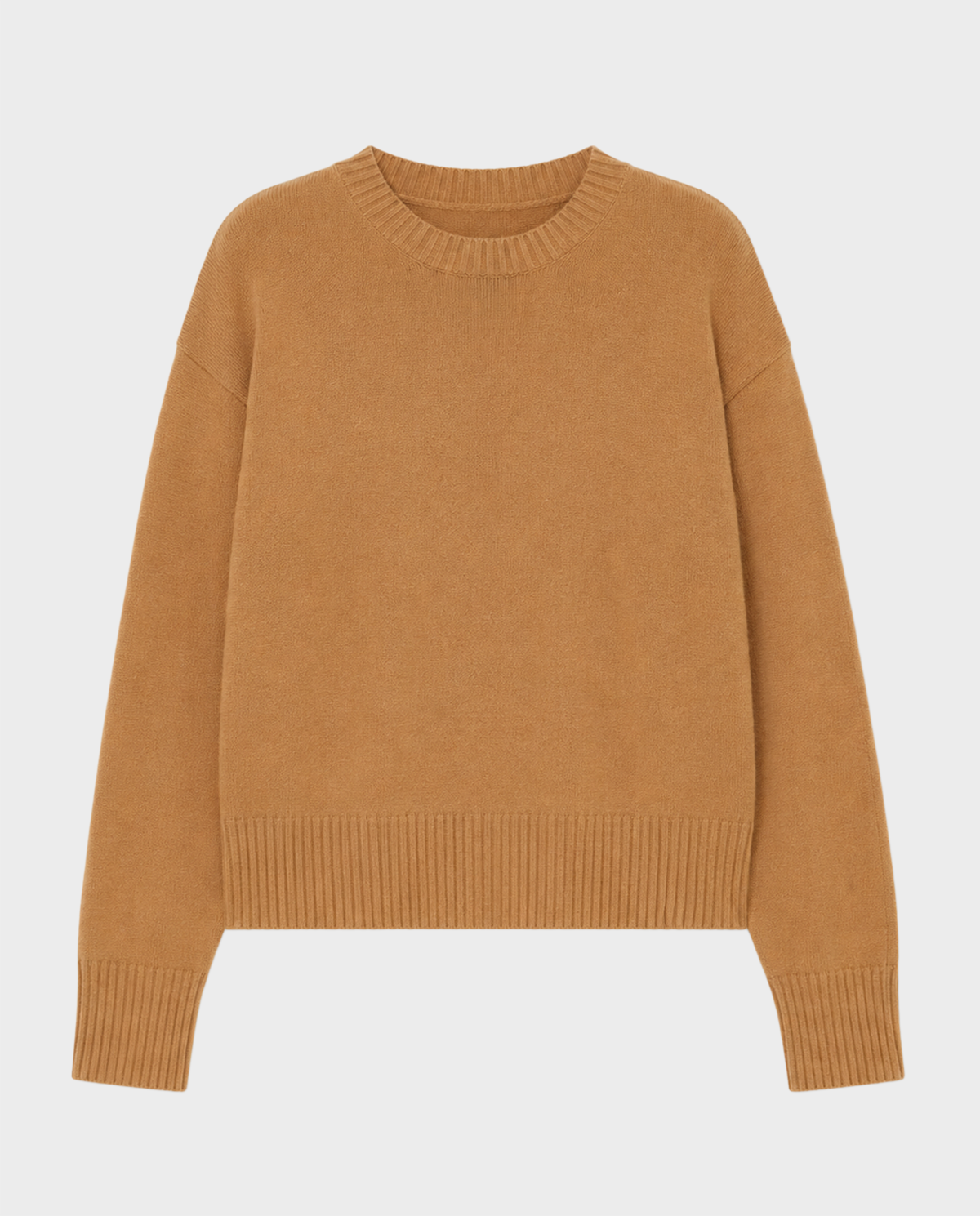 Ciemnobeżowy dzianinowy sweter - Image #0