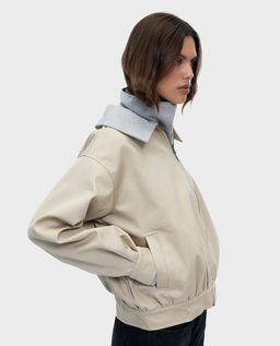 Kurtka oversize z kołnierzem w kratę Aviator - Image #4