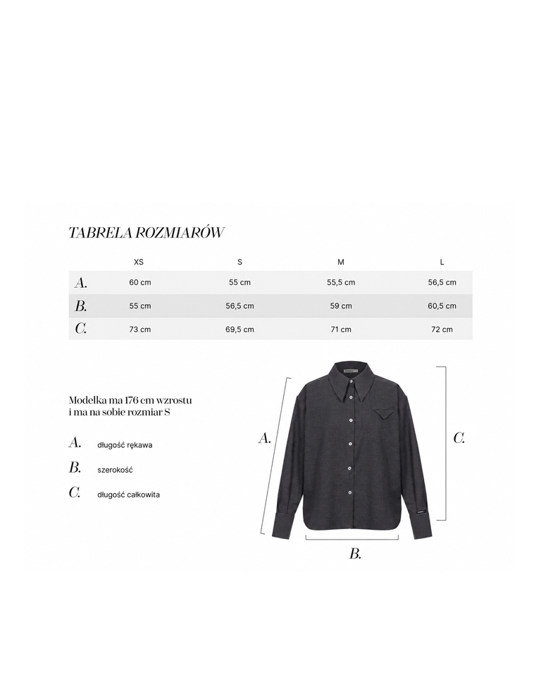 Szara flanelowa koszula oversize Boy - Image #5