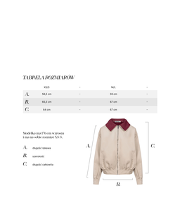 Kurtka oversize z bordowym kołnierzem Aviator - Image #5