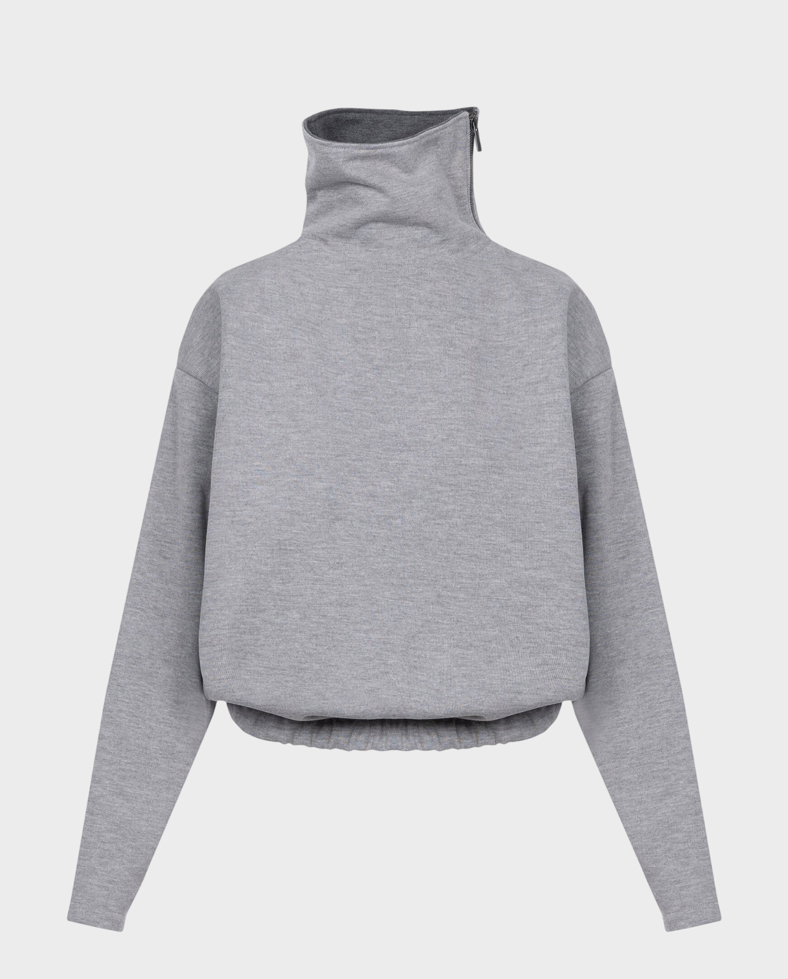 Szara bluza z wysokim kołnierzem Mila - Image #0