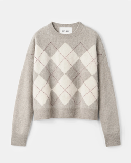 Kaszmirowy sweter w romby - Image #0
