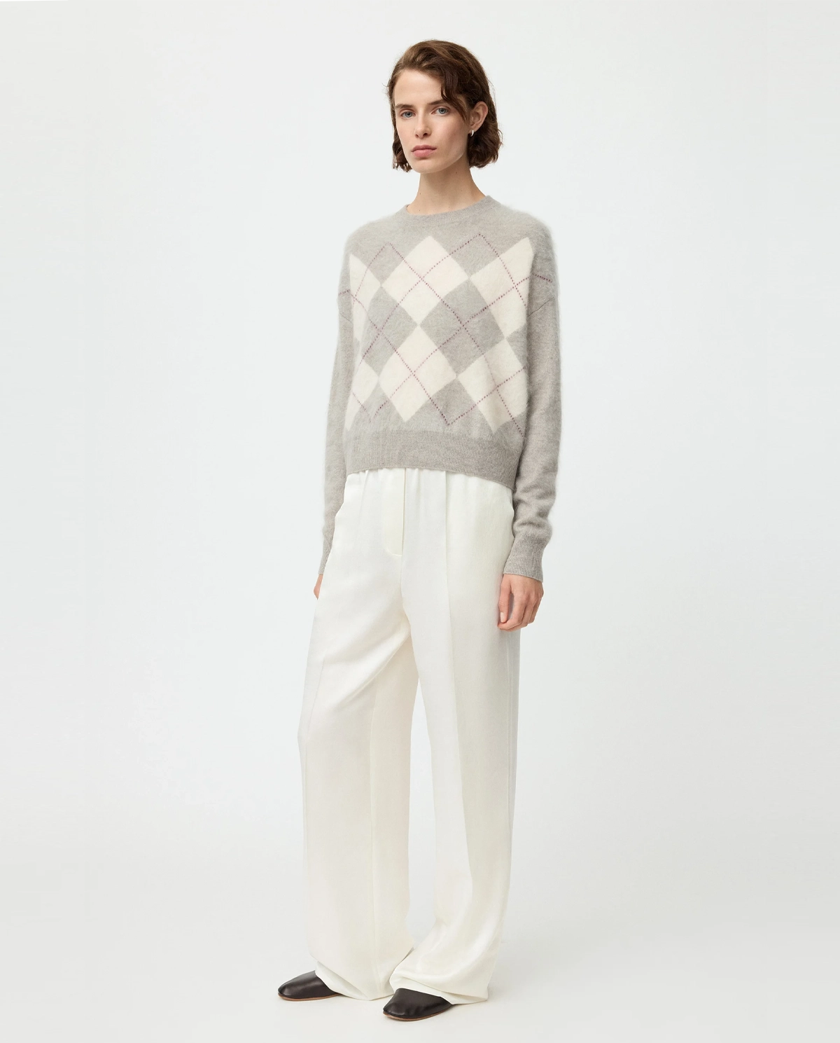 Kaszmirowy sweter w romby - Image #1