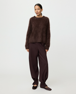 Ciemnobrązowy kaszmirowy sweter - Image #1