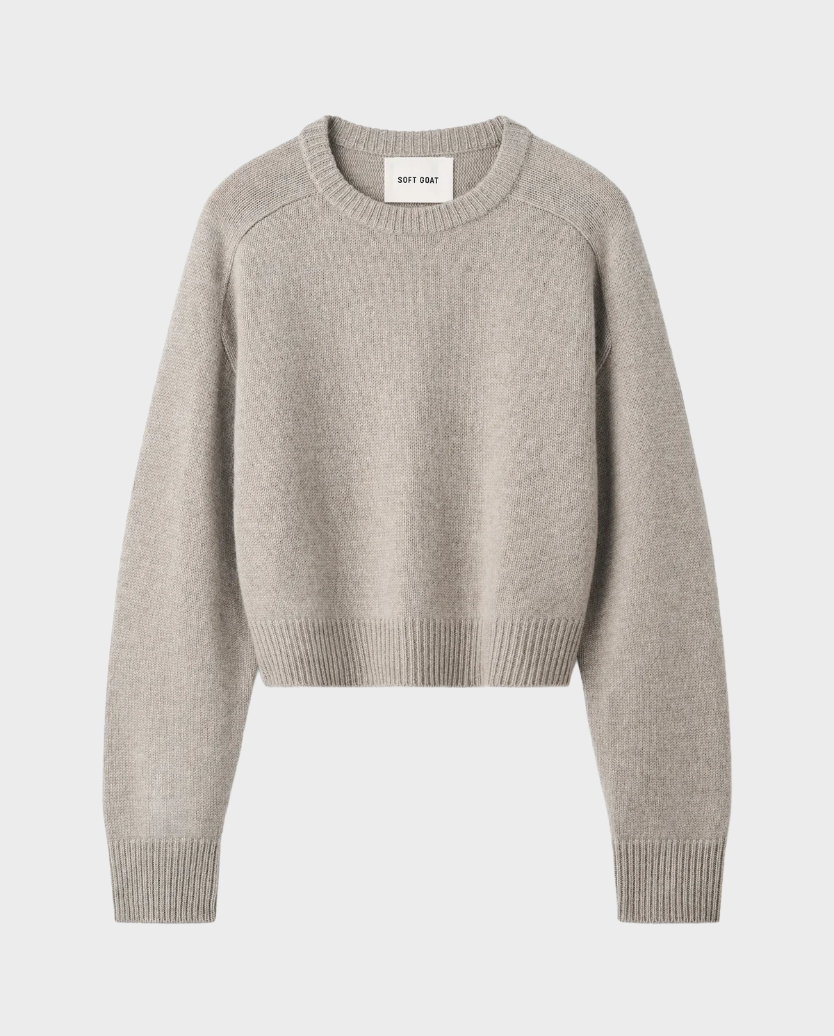 Kaszmirowy sweter crop z przeszyciami - Image #0
