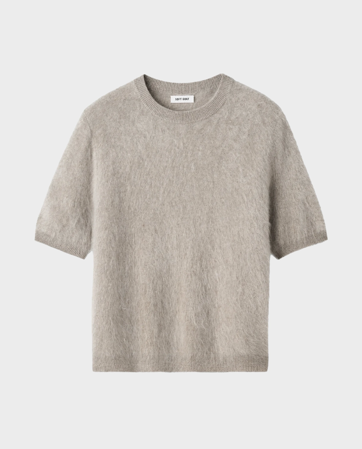 Kaszmirowy sweter z krótkim rękawem - Image #0