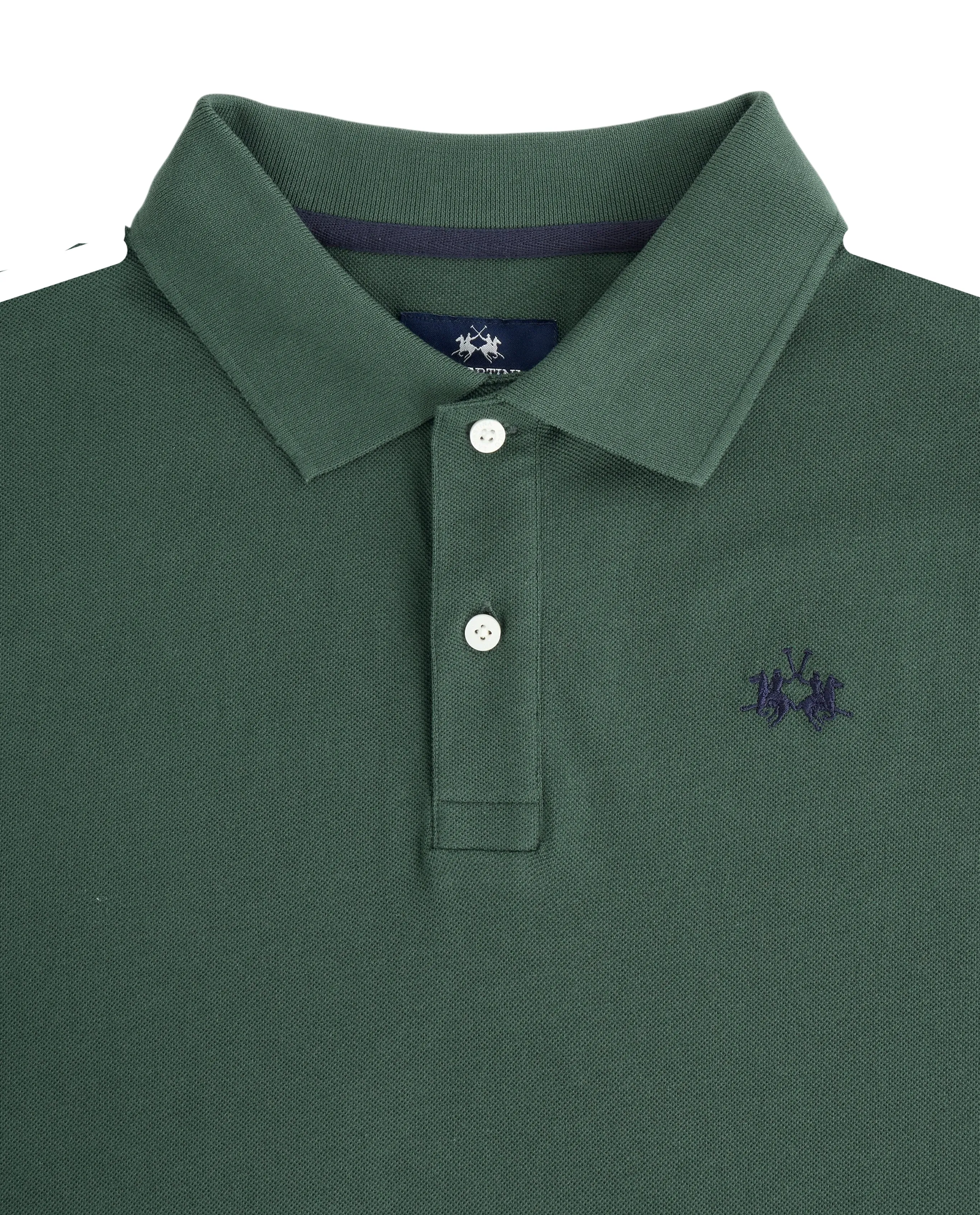 Zielona koszulka polo z haftowanym logo - Image #1