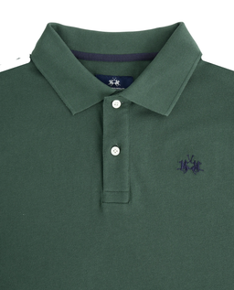 Zielona koszulka polo z haftowanym logo - Image #1
