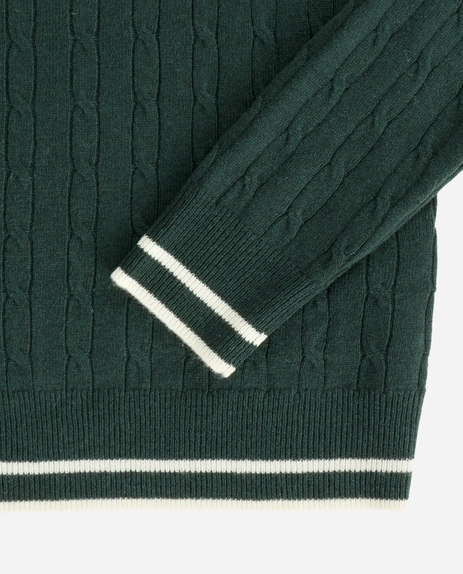 Zielony sweter z kołnierzykiem polo - Image #3