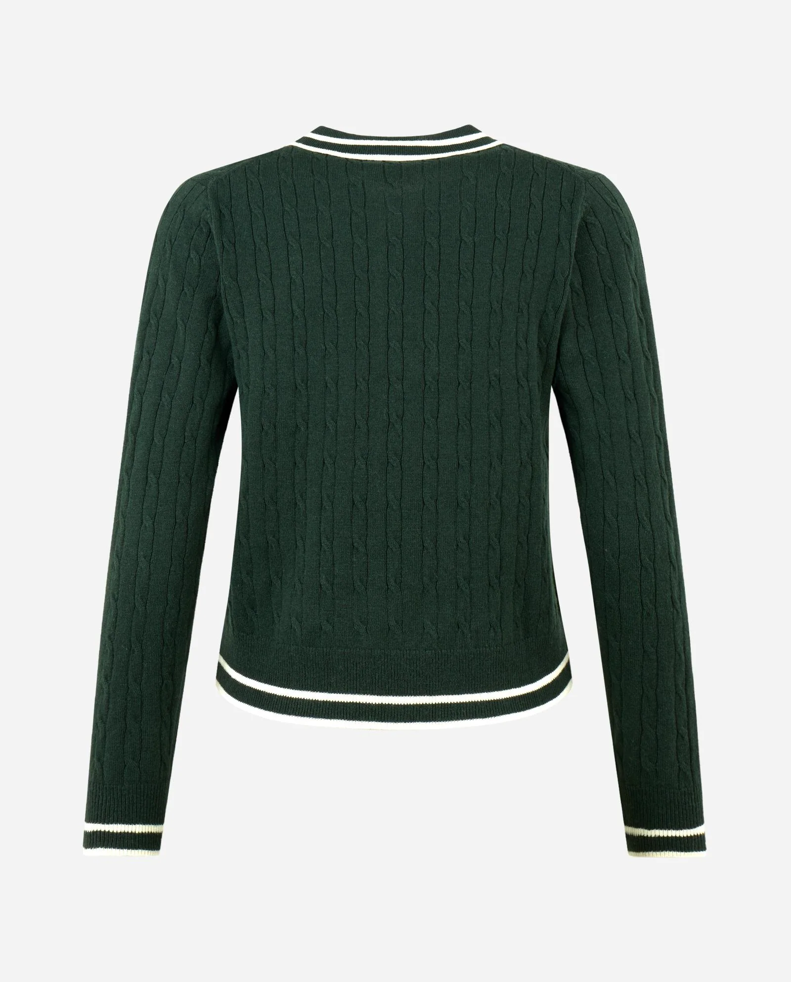 Zielony sweter z kołnierzykiem polo - Image #2