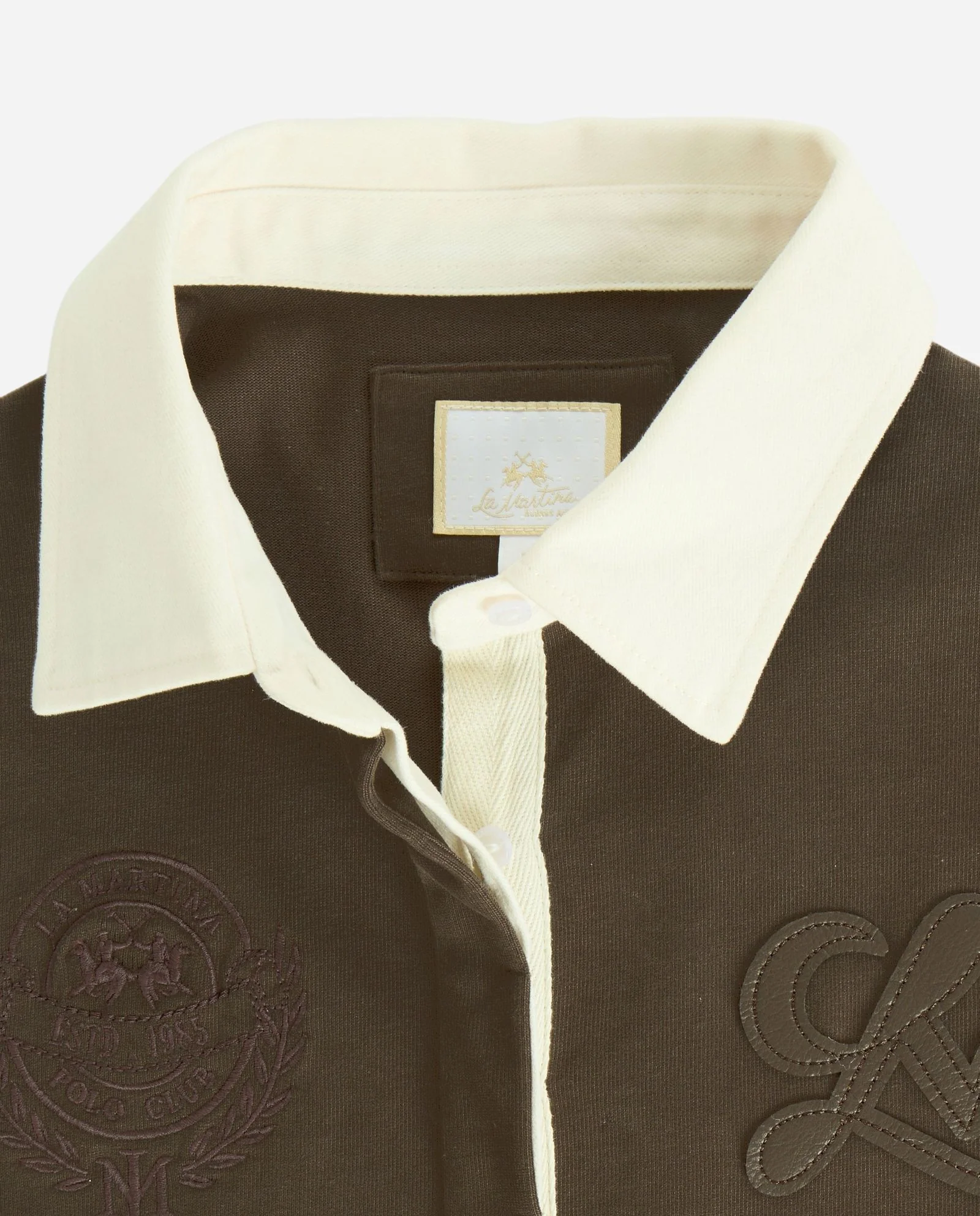 Brązowe polo z aplikacją - Image #4
