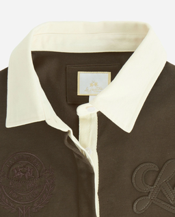 Brązowe polo z aplikacją - Image #4