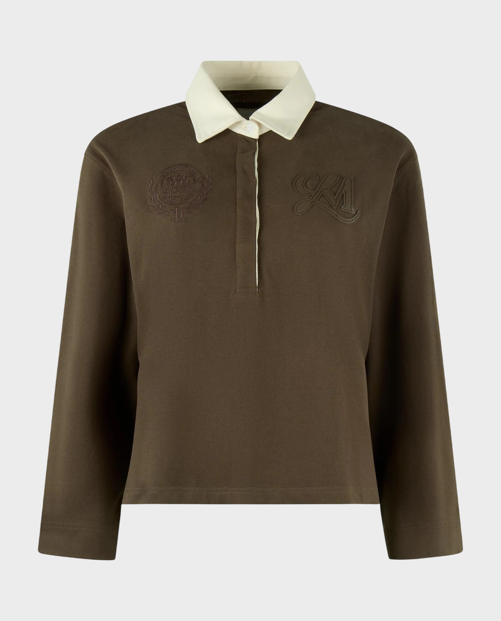Brązowe polo z aplikacją - Image #0