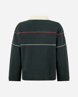 Granatowa bluza polo z logo - Image #5