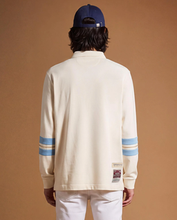 Kremowy bawełniany longsleeve z haftowaniem - Image #3