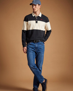 Granatowy longsleeve w paski - Image #2