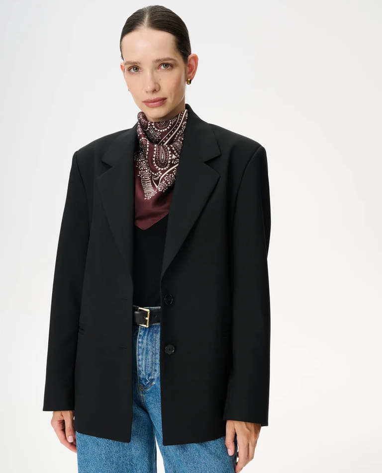 Burgundowa bandana z jedwabiu