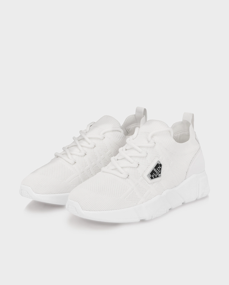 Białe sneakersy Runner Sock Triangle - Image #2
