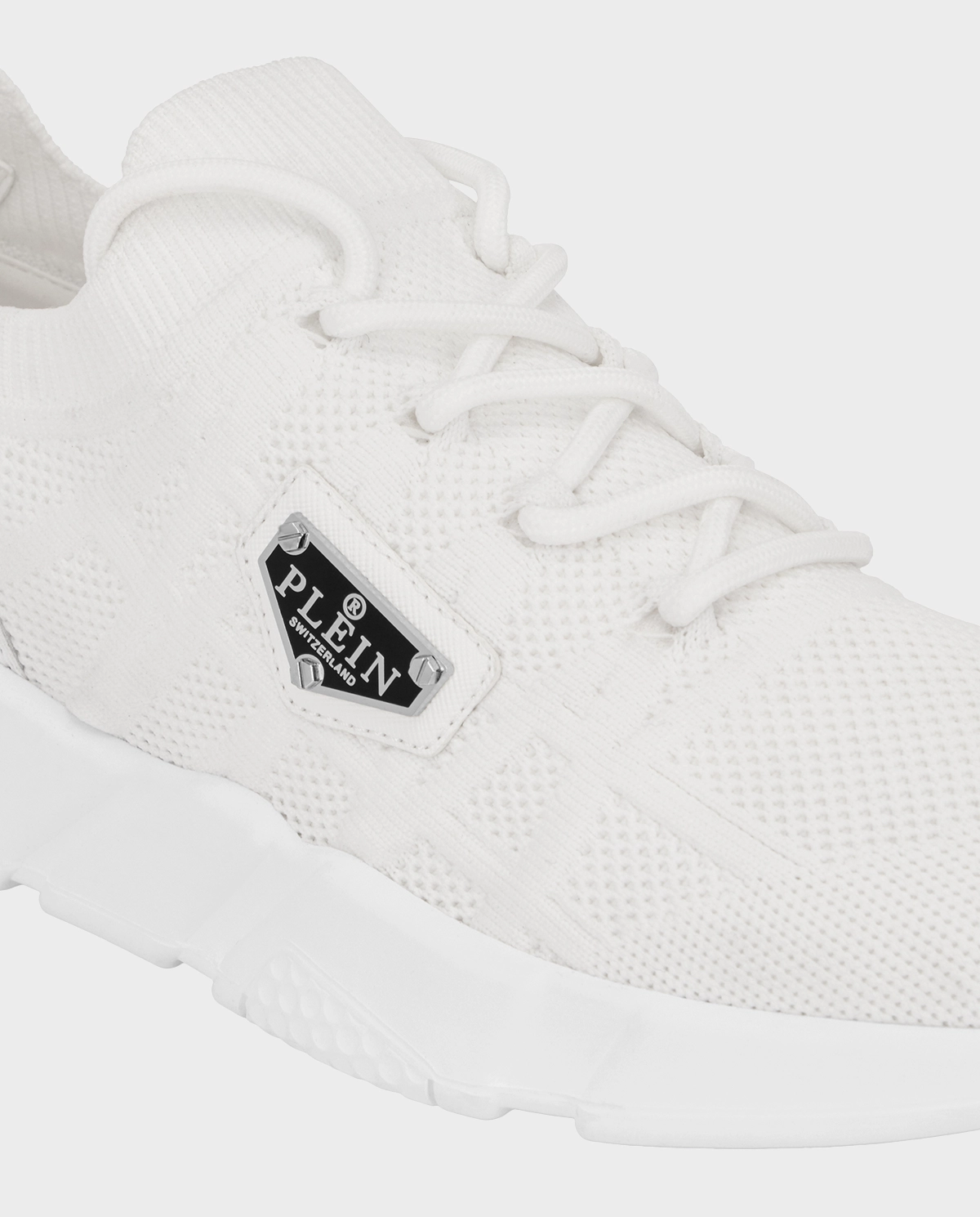 Białe sneakersy Runner Sock Triangle - Image #5