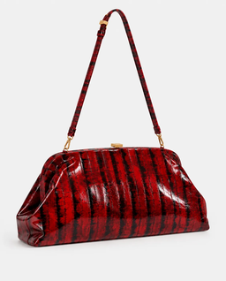 Skórzana torebka z printem Maxi Eel Skin Pouch - Image #1