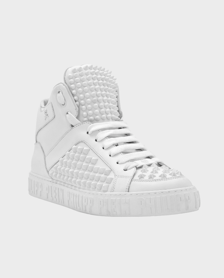 Białe sneakersy Mid-Top Studs