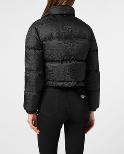 Czarna kurtka puchowa Jacquard Monogram - Image #3