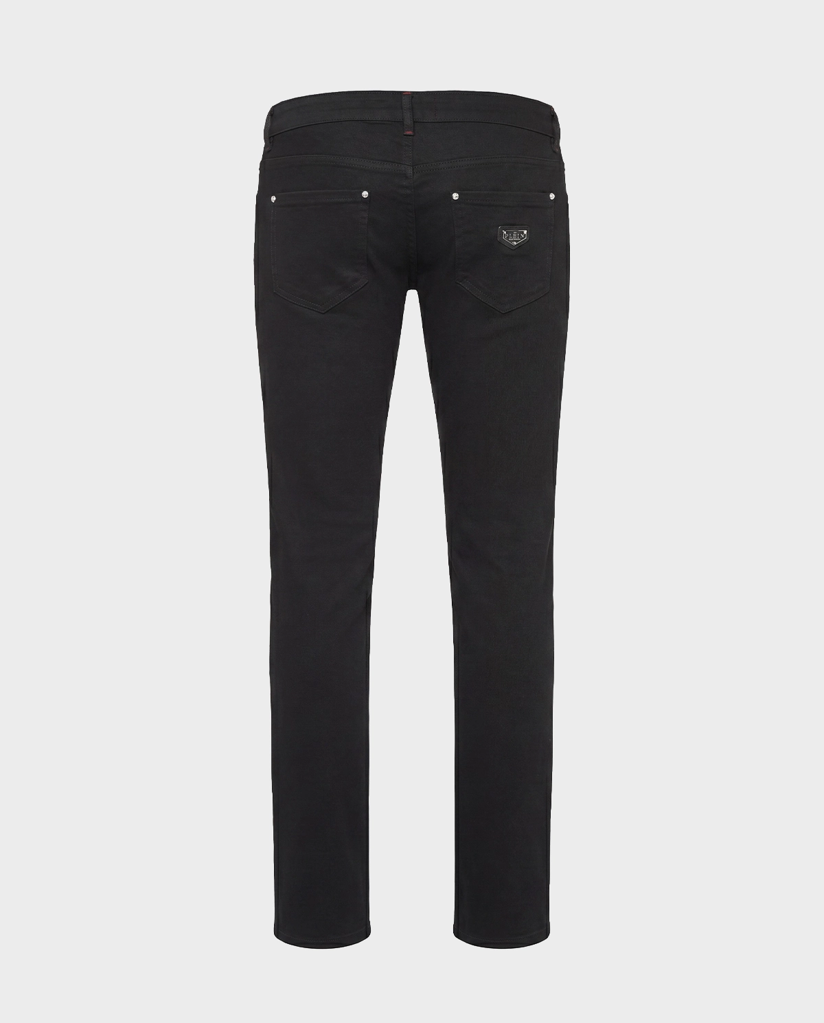 Czarne jeansy z naszywką Slim Fit - Image #4