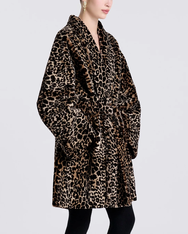 Krótki płaszcz w panterkę Raquel - Image #2