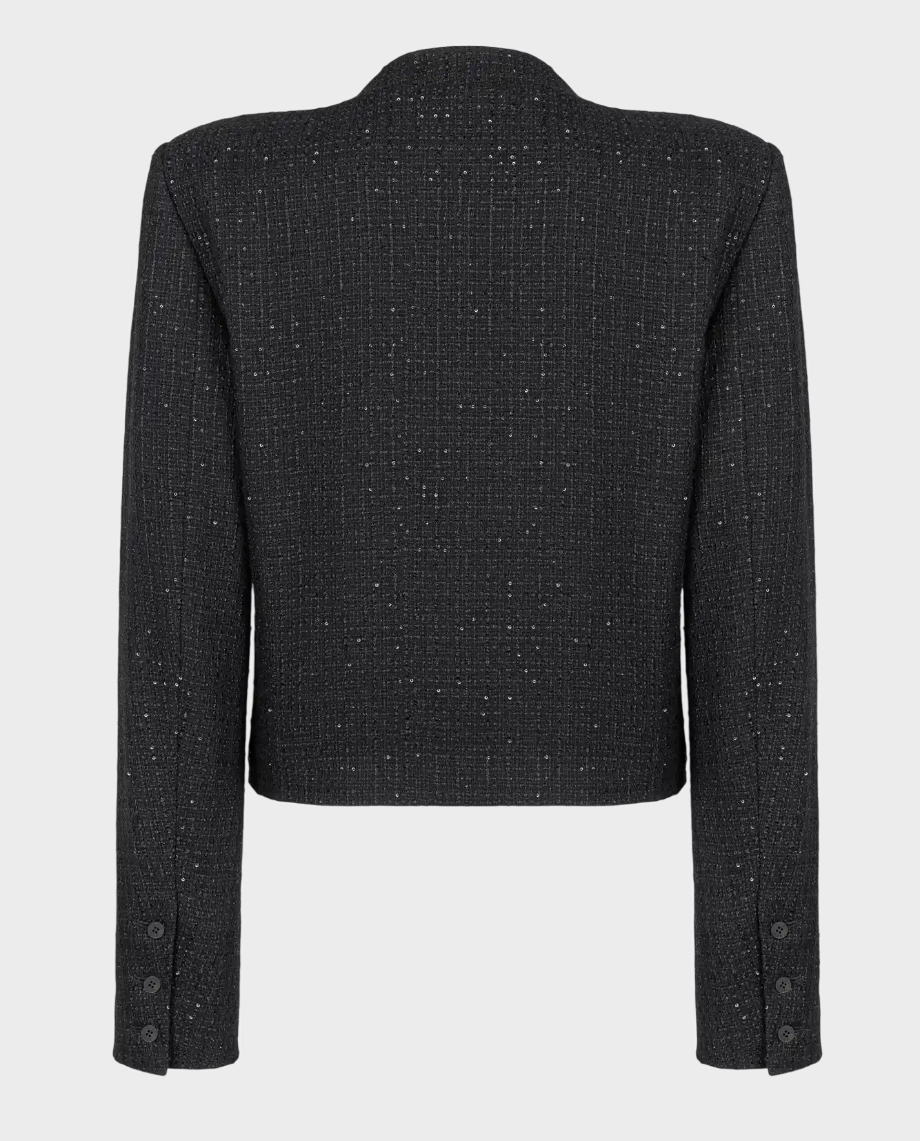 Czarna marynarka z tkaniny boucle - Image #3