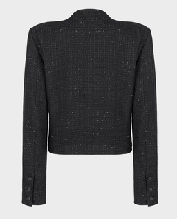 Czarna marynarka z tkaniny boucle - Image #3