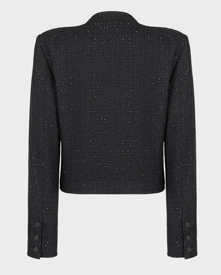 Czarna marynarka z tkaniny boucle - Image #3