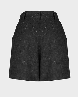 Czarne spodenki z tkaniny boucle - Image #4