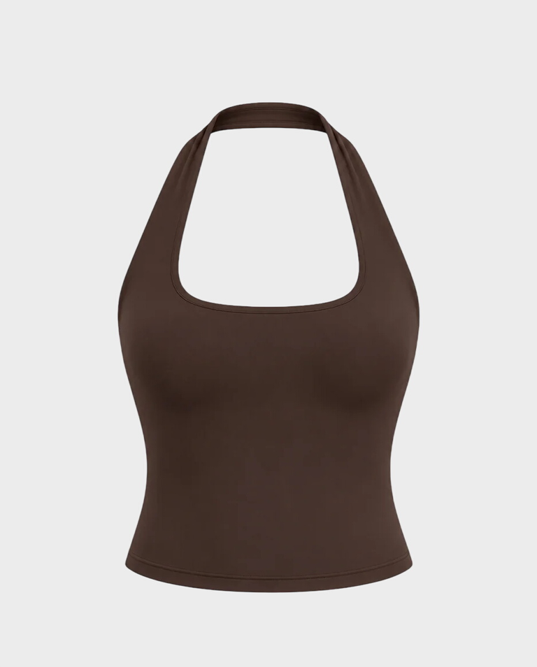Brązowy top Halter Long No. 5