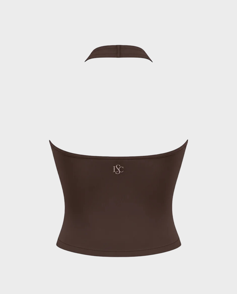 Brązowy top Halter Long No. 5