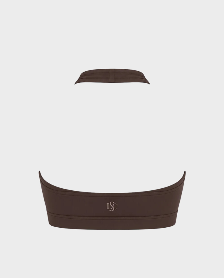 Brązowy biustonosz sportowy Halter Bra No. 3