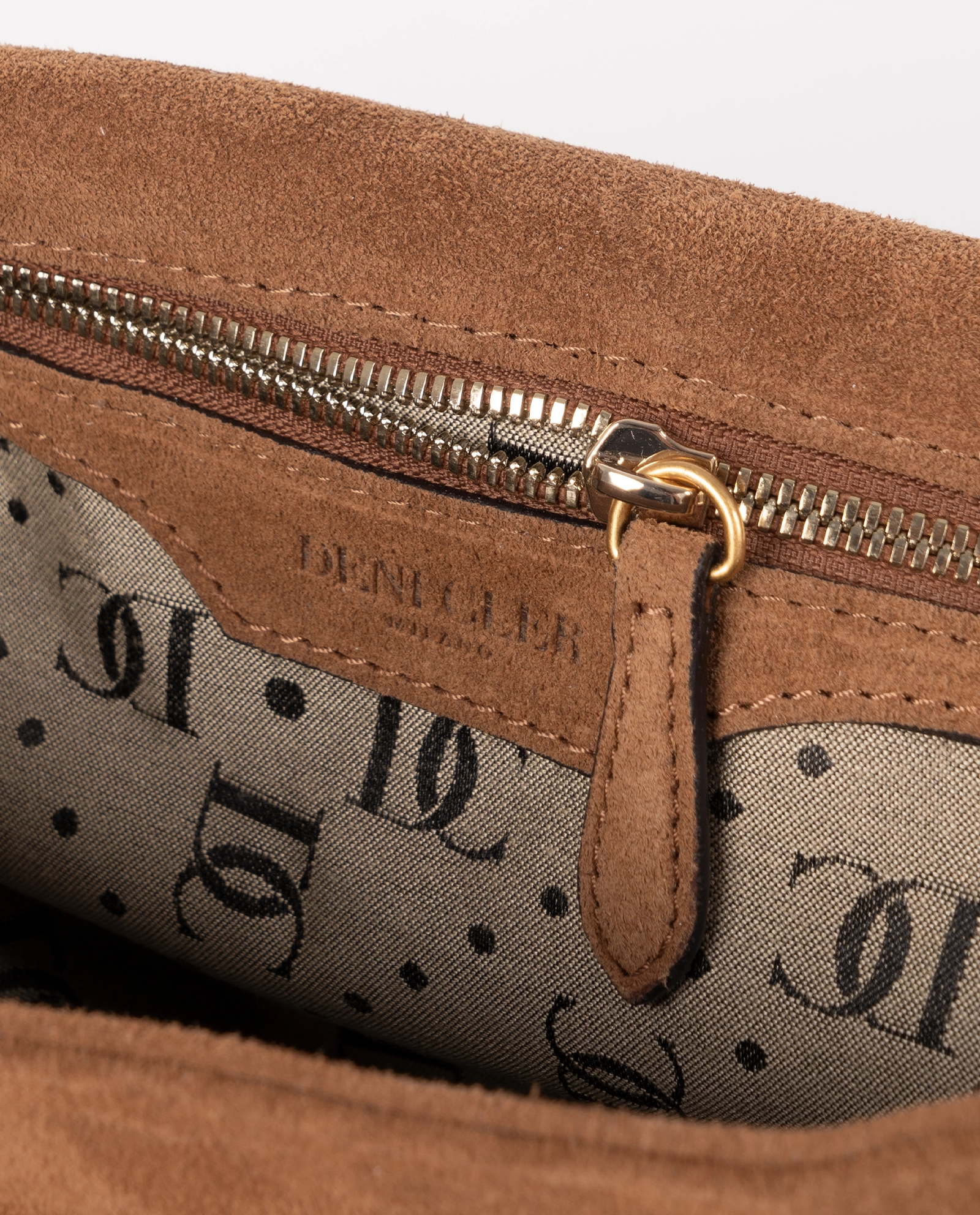 Brązowa zamszowa torebka - Image #3