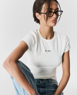 Biały T-shirt z logo Le Prive Baby - Image #1