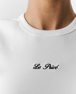 Biały T-shirt z logo Le Prive Baby - Image #2