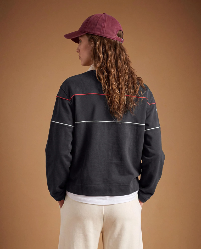 Granatowa bluza polo z logo - Image #2
