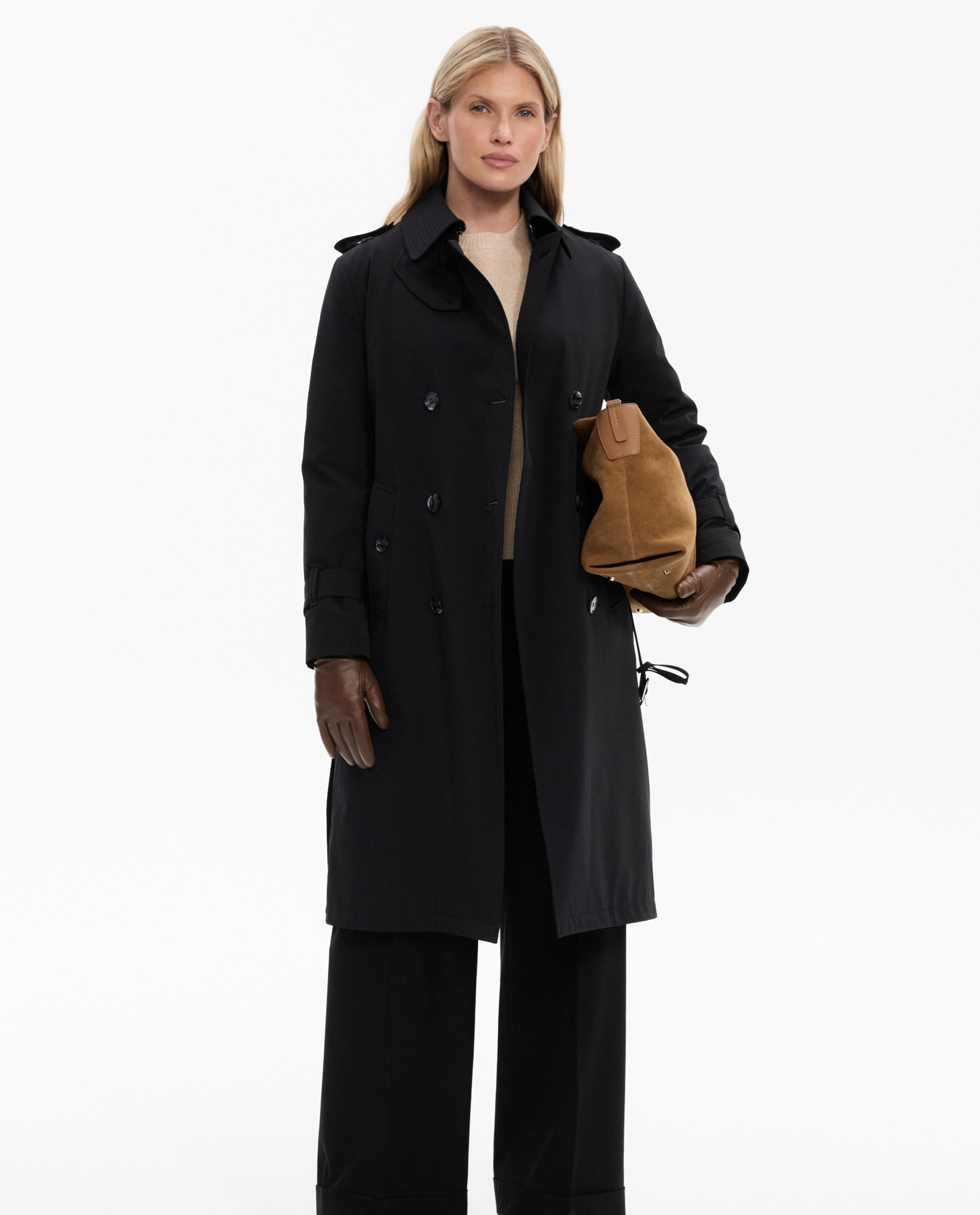 Czarny trencz z podpinką - Image #4