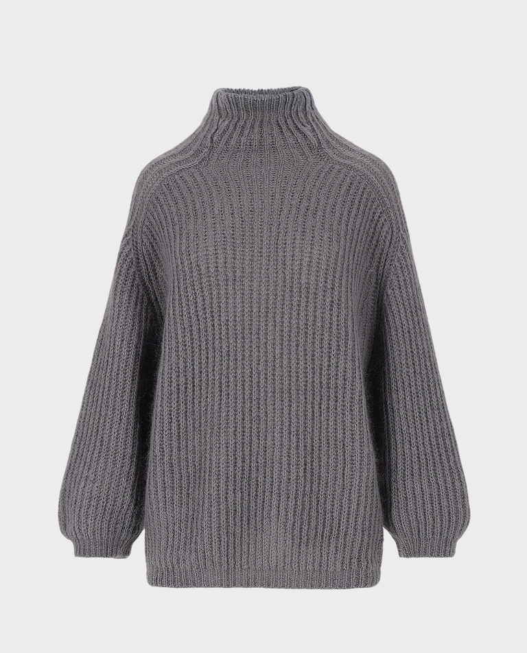 Ciemnoszary moherowy golf oversize Eira