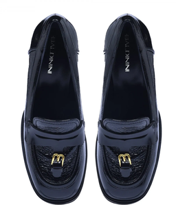 Czarne lakierowane buty na platformie - Image #2