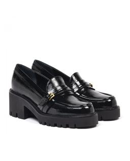 Lakierowane loafersy na wysokiej podeszwie - Image #1