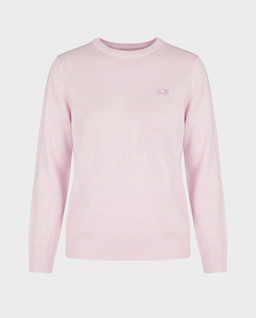 Różowy sweter z haftowanym logo - Image #0