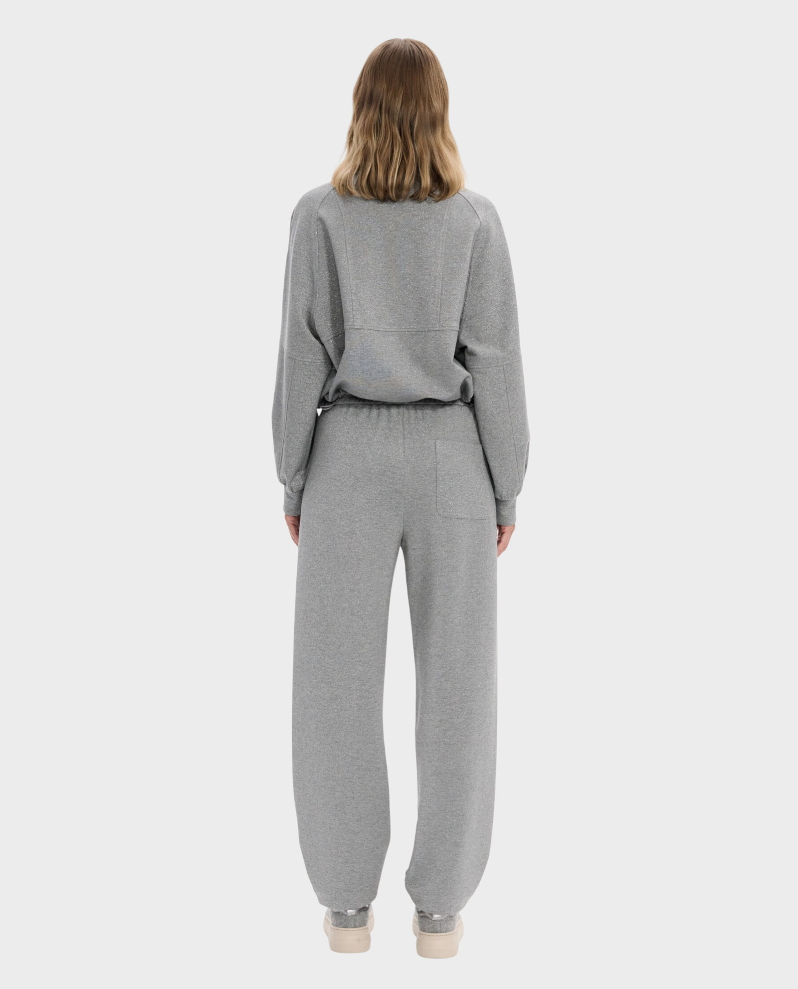 Szara bluza z dzianiny jerseyowej - Image #4